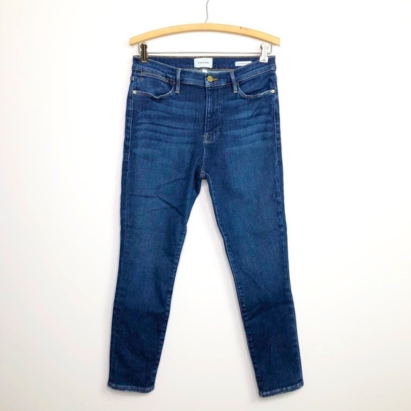 Frame Denim Denim - Frame Samir’s Le high skinny crop dark wash jeans